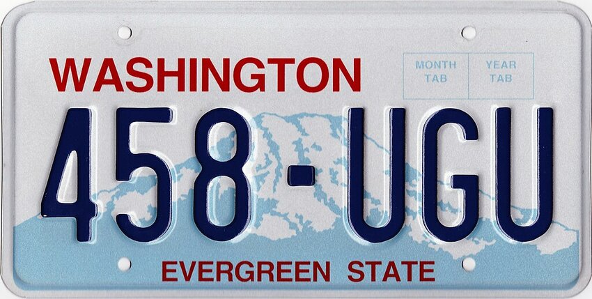 Photo of a Washington State license plate
