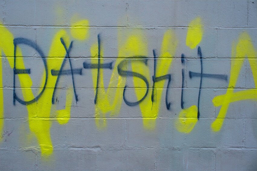 Two business owners used the second word to describe what they think graffiti represents.