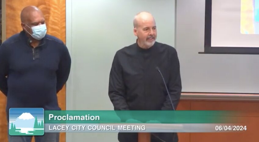 Representatives of Fred U. Harris Lodge #70 attended the Lacey City Council meeting on June 4, 2024, to receive the official Juneteenth Proclamation.