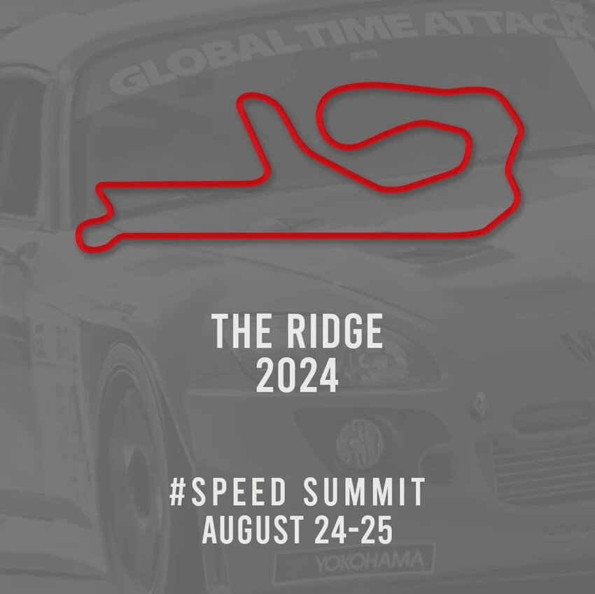 The Speed Summit is set to return to Ridge Motorsport Park on August 24-25.