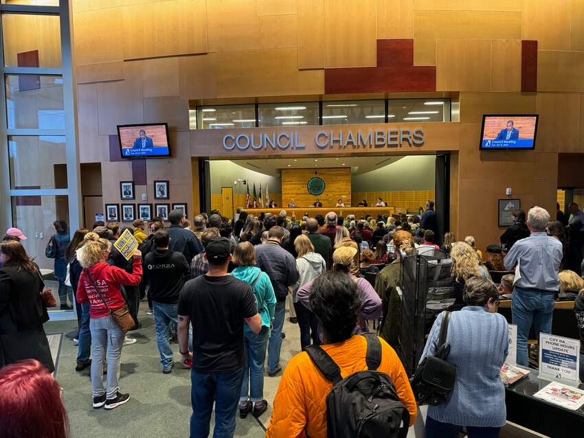 On Tuesday, Oct. 8, 2024, the Olympia council chambers were packed with local workers and business owners who were voicing their opinions on the minimum wage and the Worker’s Bill of Rights.