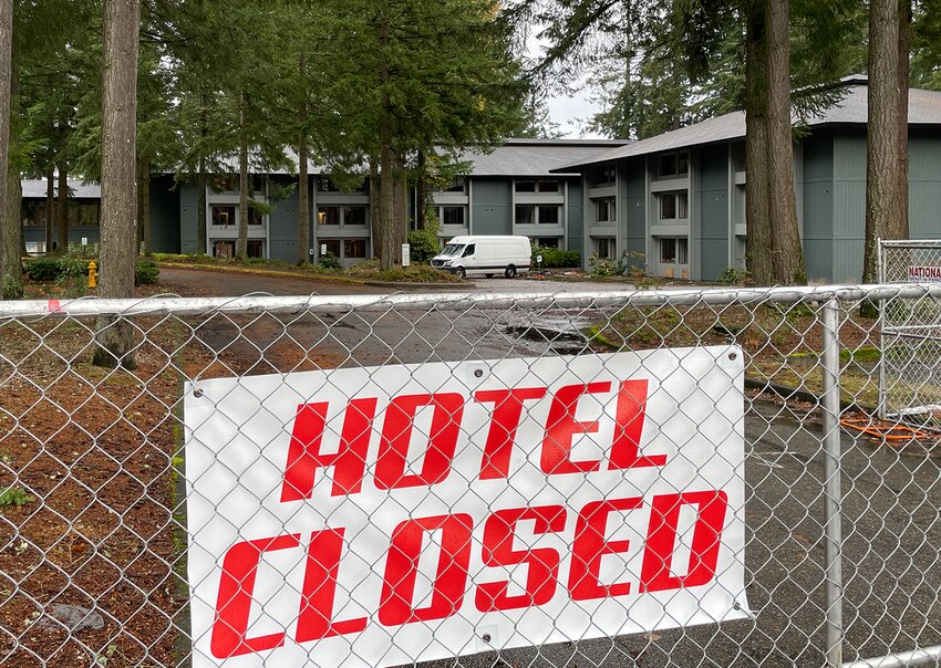 The Olympia Hotel on Evergreen Park Drive is closed permanently as Sage Investment Group converts the property into studio apartments expected to be for lease in the Spring of 2025.