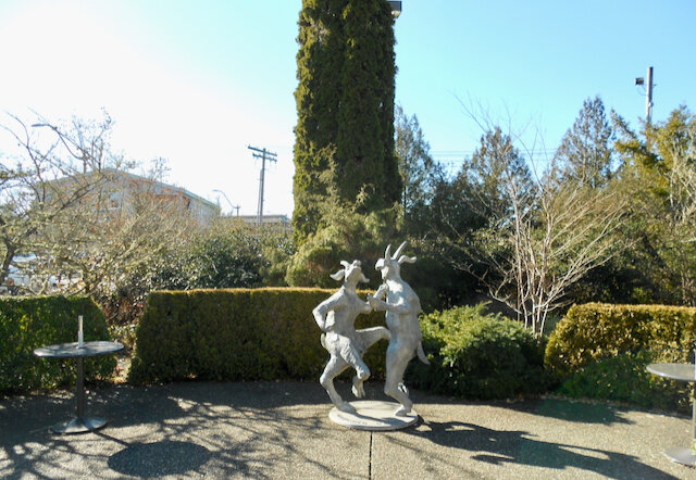 The Dancing Goats, as seen at the Dancing Goats Coffee building at 200 Market St. NE in Olympia on Monday, Feb. 10, 2025.