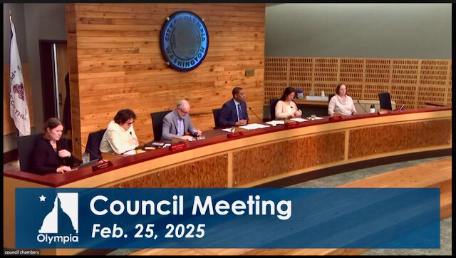 The Olympia City Council approved a resolution on Tuesday, Feb. 25, 2025, to adopt a revised fee structure for redacting body-worn camera footage requested under the Public Records Act.