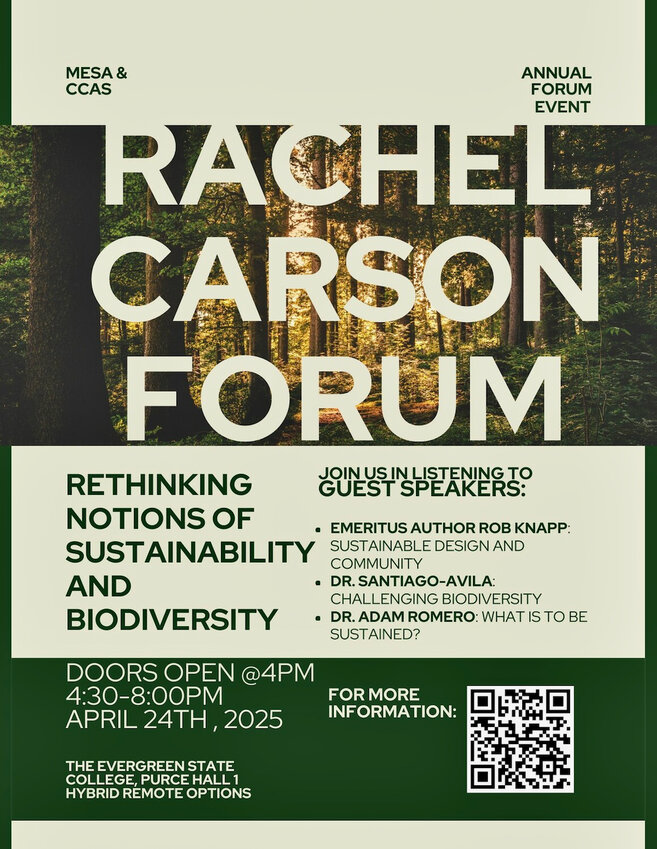 The public is encouraged to join the Rachel Carson Forum on Thursday, April 24, 2025.