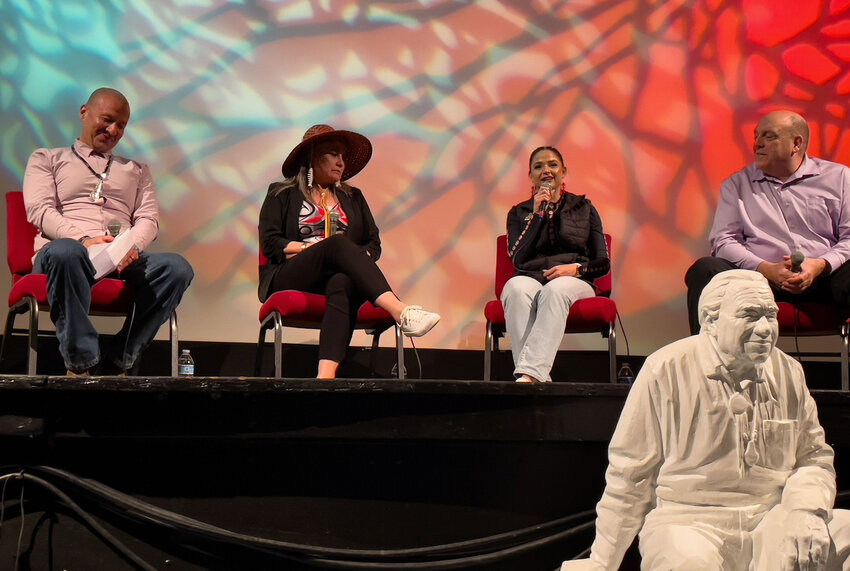 A post-screening discussion of &quot;Fish War&quot; featured people from the Nisqually, Stillaguamish, Lummi and Washington State agencies on Saturday, April 19, 2025.&nbsp;
