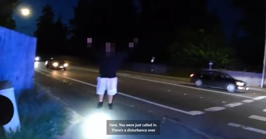 A screen capture from the video on the social media page of Thurston County Sheriff Derek Sanders.