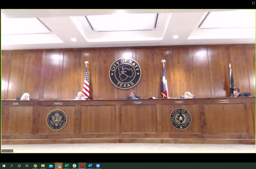 The Katy City Council held a virtual meeting at 6:30 p.m. with residents allowed to log into the meeting via telephone, Facebook Live and Zoom - a digital meeting platform in order to ensure that health risks were minimized and transparency was maintained.