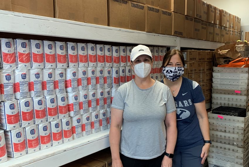 Volunteers helped place 20,000 pounds of food on the shelves at Katy Christian Ministries&rsquo; Food Pantry which has seen increased demand due to area residents being out of work during the COVID-19 pandemic.