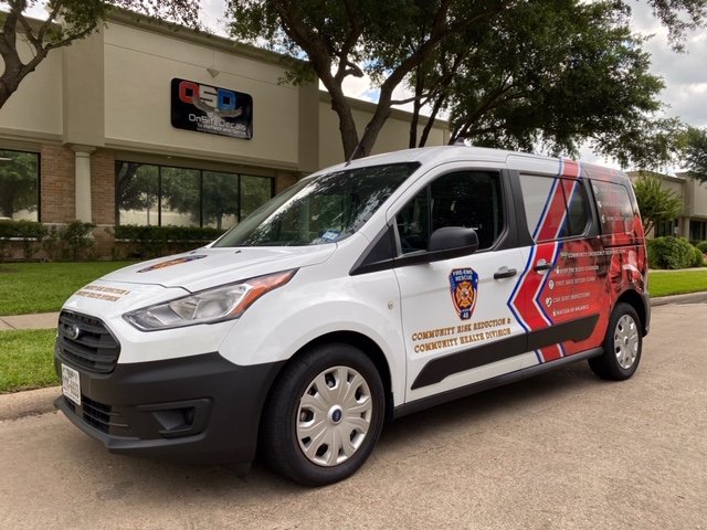 This new van will be used by Harris County Emergency Services District 48 to conduct community outreach programs to improve health and safety outcomes for Katy area residents.