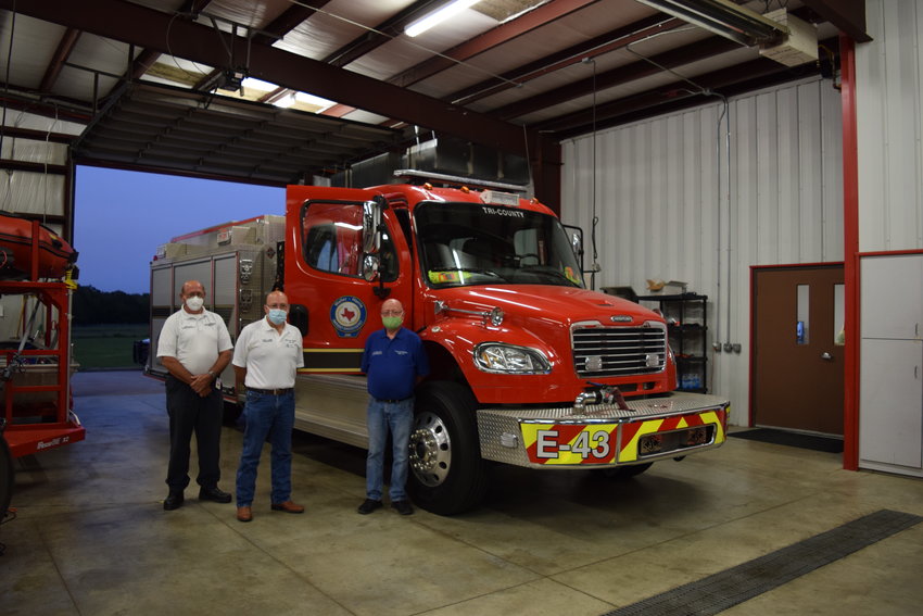 WHESD 200 commissioners (from left to right) Jimmie Orsak, Tommy Albert and Rick Dalton say the district needs additional fire equipment like the nearby fire truck as well as ambulances in order to meet the needs of its residents and visitors to the district.