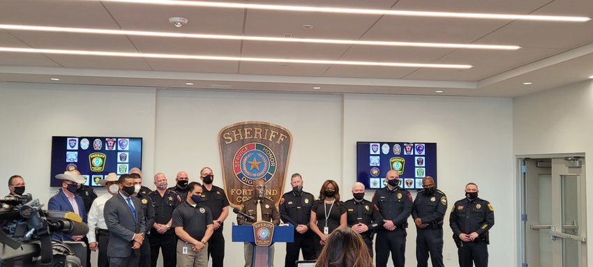 Fort Bend County law enforcement leaders gathered en-masse Monday afternoon to assure residents that they would be prepared for any civil unrest that may happen on Inauguration Day.