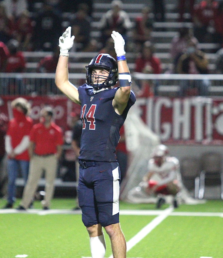 Tompkins senior safety Colby Huerter was one of three players from Katy ISD named to the Class 6A all-state first team on Friday, Feb. 26.