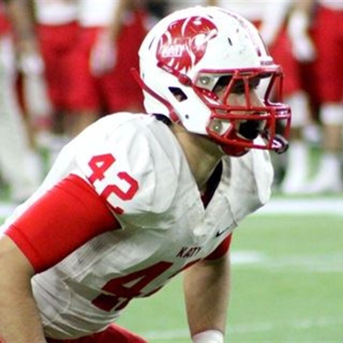 Paddy Fisher was a three-star recruit coming out of Katy High School, where he was an all-state linebacker and led the Tigers to an undefeated state championship and No. 1 national ranking in 2015.