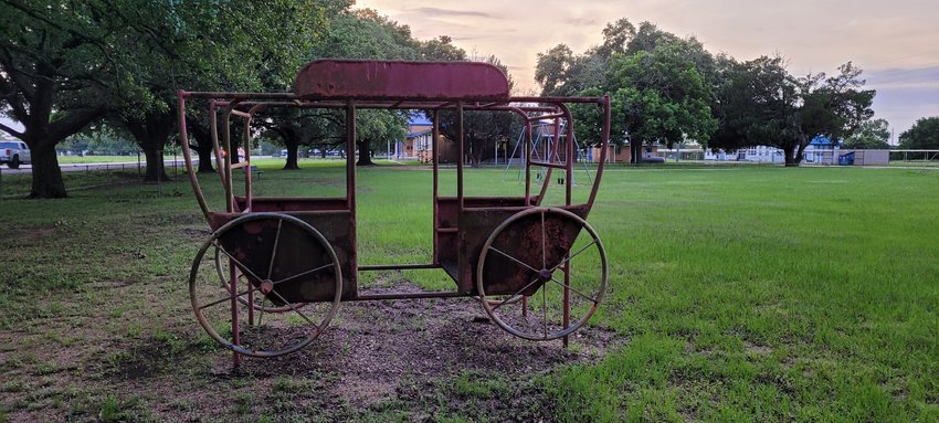 The city of Pattison is working on an agreement with Royal ISD that may see broken-down playground equipment such as this stagecoach playscape at the RISD Administration Building repaired or replaced. Pattison City Council has been working on a variety of planning elements such as a parks plan, comprehensive plan and economic development to brace for upcoming growth in southern Waller County.