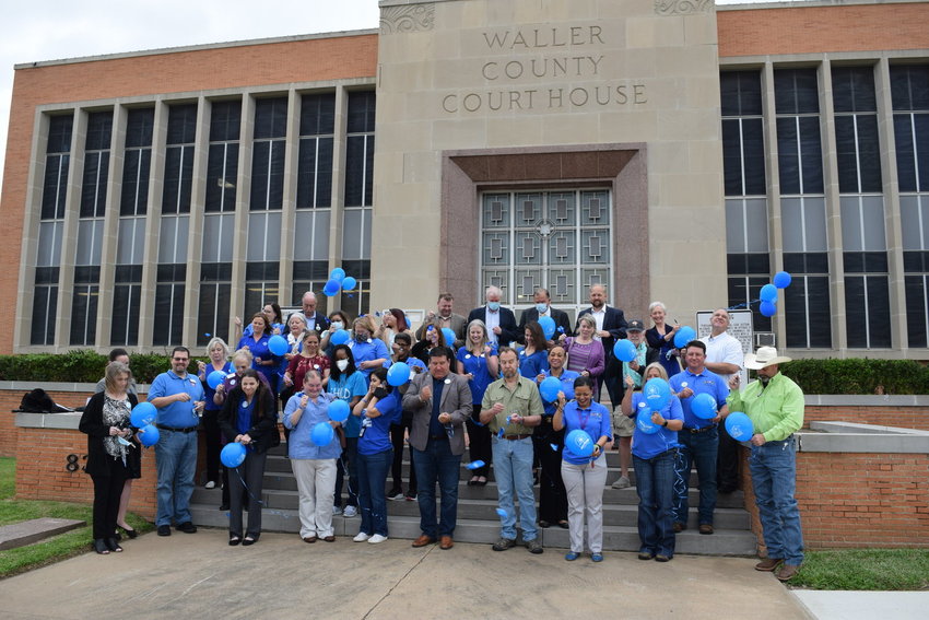 Waller County Child Welfare Board officials joined area leaders at the Waller County Courthouse in April to pop balloons in honor of Child Abuse Awareness Month. The WCCWB is a nonprofit organization that works to help children in the county who suffer from abuse and neglect.
