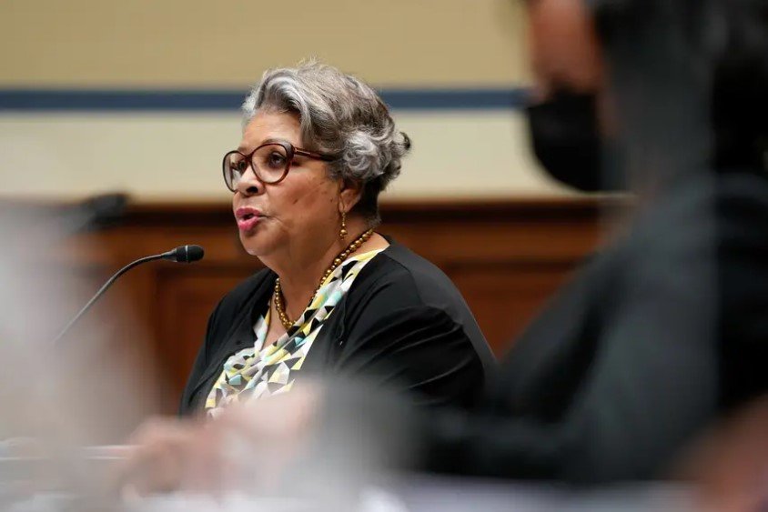 State Rep. Senfronia Thompson, D-Houston, testifies before a House Oversight and Reform subcommittee. Three Texas House Democrats testified before a congressional committee on their efforts to thwart voting restrictions &mdash; and were met with heat from their Republican counterparts.