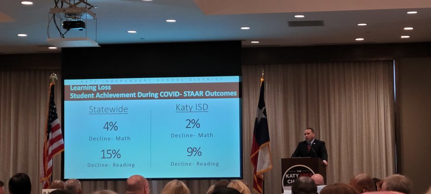 Katy ISD Superintendent Ken Gregorski discusses learning loss during the pandemic. Scores across the state on the STAAR test fell during the 2020-21 school year; however, in both Katy and Royal ISDs, those score reductions were less than the state average.