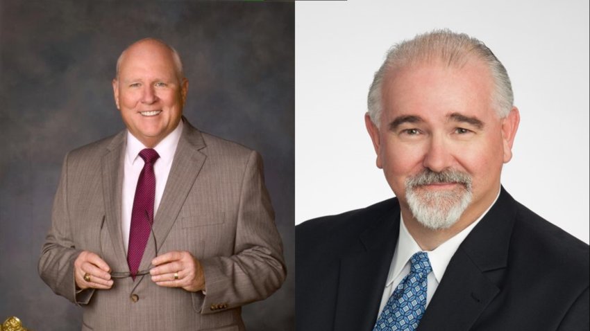 Harris County Precinct 3 Commissioner Tom Ramsey (left) had previously represented much of the Katy area until a new precinct map was adopted for the county on Oct. 28. That plan incorporated the majority of the Harris County portion of greater Katy into Commissioner R. Jack Cagle&rsquo;s (right) Precinct 4. The two Republicans have joined with multiple county residents in a suit to nullify the redistricting map.