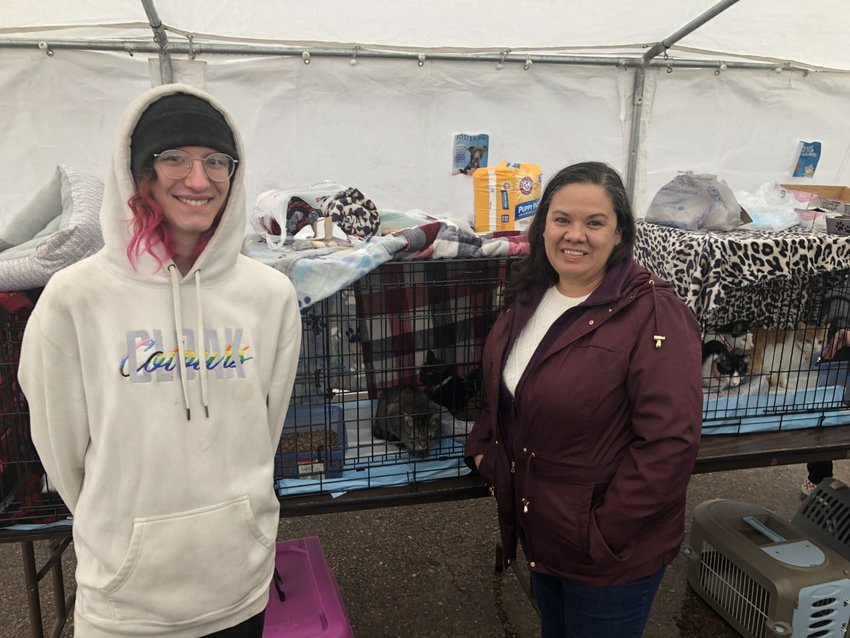 Hunter Sullivan and Yvonne Cruz of Cuddle Buddies Rescue worked to stage a pet adoption and foster animal education event Feb. 26 at MKT Distillery.