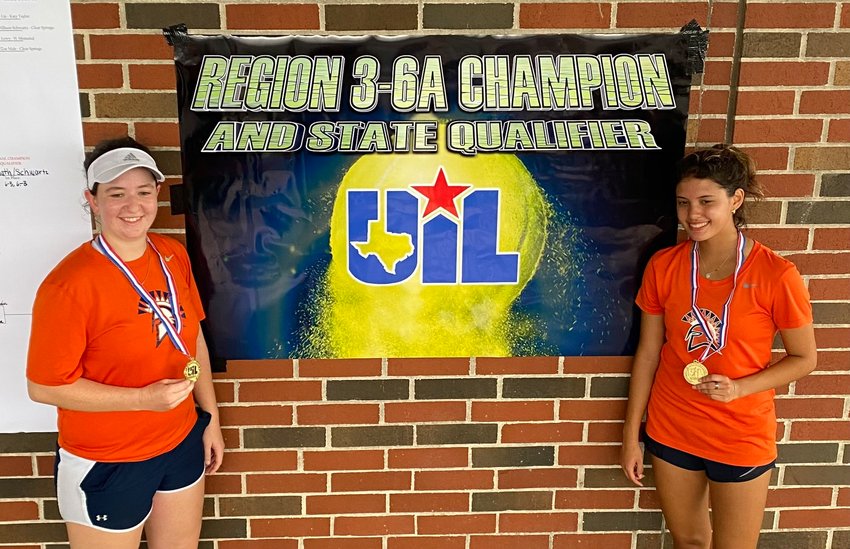 Seven Lakes&rsquo; Anna Boleau and Liska Knight won the girls doubles in Region III 6A to qualify for the state tournament.