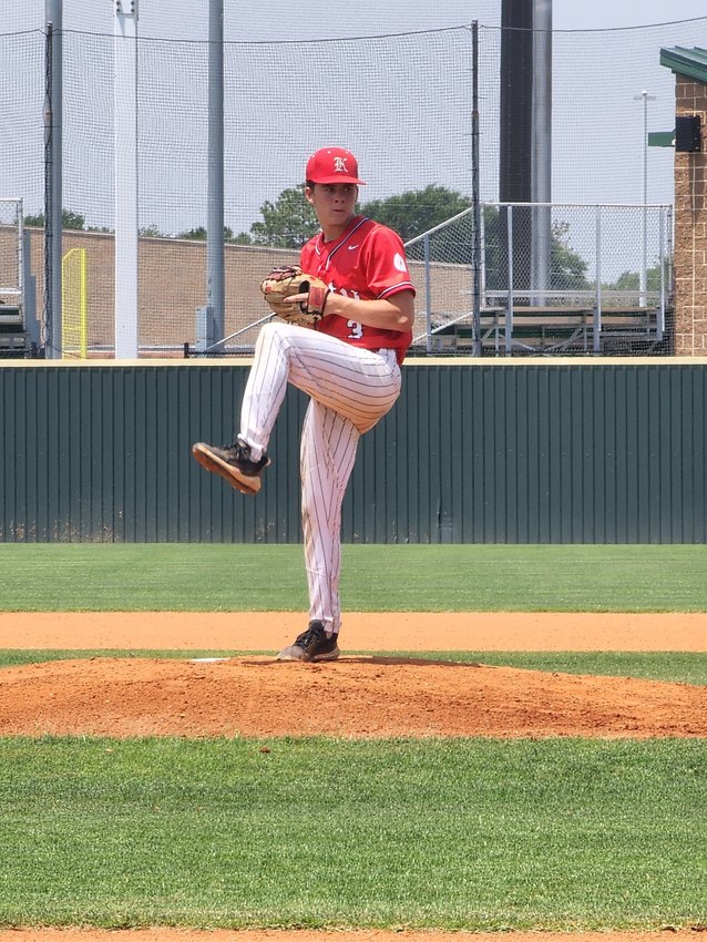 Caleb Koger pitched a no-hitter in Katy&rsquo;s second game against Fort Bend Travis to advance to the area round.