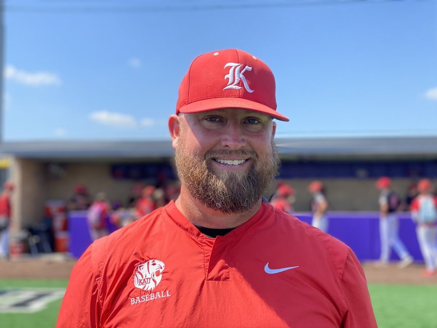 Katy head baseball coach Wes Hearne