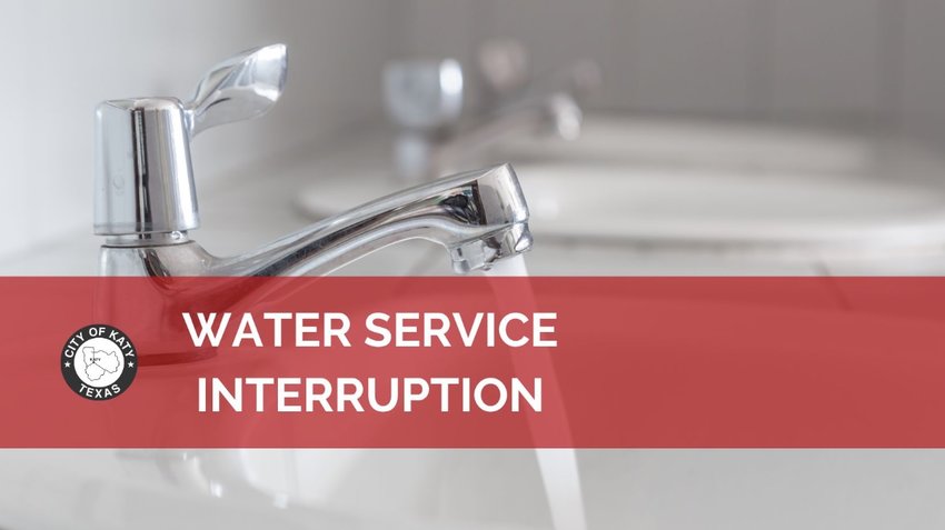 The Katy Public Works Department said water service has been restored following an interruption for residents and businesses in the area of FM 1463 south of I-10.