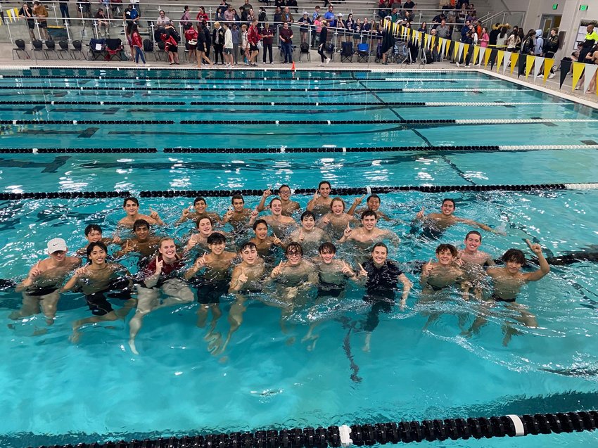 The Tompkins boys team won the District 19-6A swim and dive championship