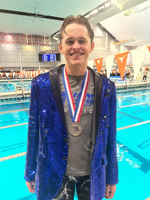 Logan Pack earned a silver medal in the 100-yard backstroke at the state swim and dive meet.