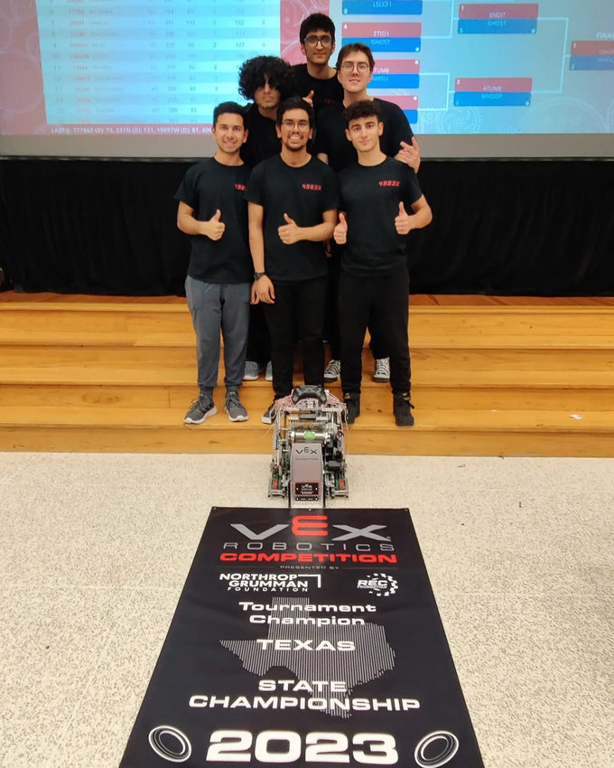 The Tompkins Sushi Warriors 4583X robotics team, along with the Cinco Ranch Polaris Robotics 24626Z team, will represent Katy ISD at the 2023 VEX Robotics World Championship tournament in Dallas.