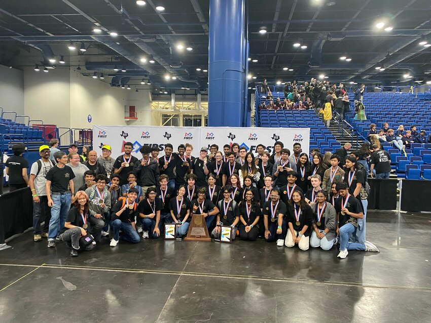 The Jordan High Golden Warriors robotics team won the state title.