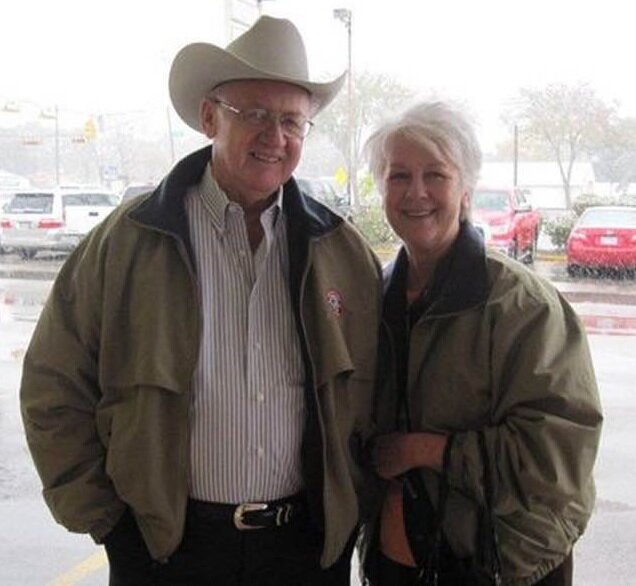 Former mayor and city administrator Johnny Nelson and his wife Paulette pay a visit to their favorite local restaurant in this 2009 picture. Paulette Nelson said the photo was memorable because Katy was going through a snowstorm that day.