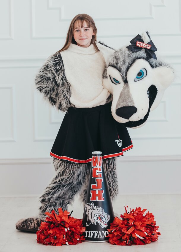 Elizabeth Murphy, who is the mascot for the Woodcreek Junior High School Timberwolves, will perform at the VRBO Citrus Bowl in Orlando on New Year's Day.