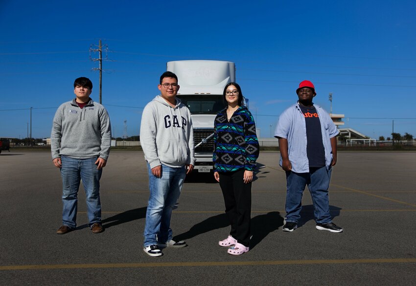 Also earning their CDL (l-r): Adrian Lopez, Felipe Rodriguez, Guadalupe Rosales, and Josh Sowunmi.
