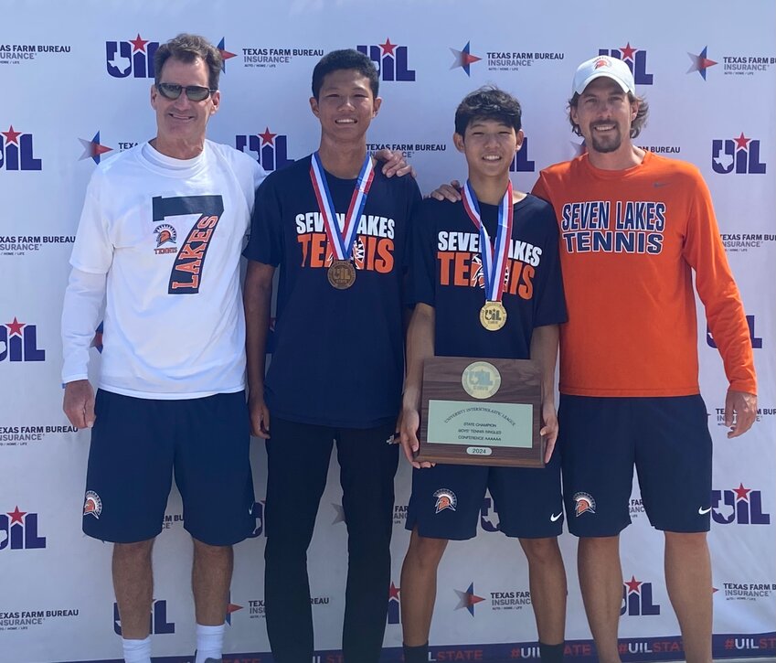 Seven Lake&rsquo;s Allan Xu won a state title in the boys singles and Aidan Xu came in third at the Class 6A Tennis Tournament.