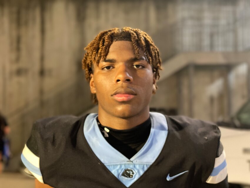 Jaeden Spelmon poses for a photo after Paetow's game against Langham Creek on Friday.