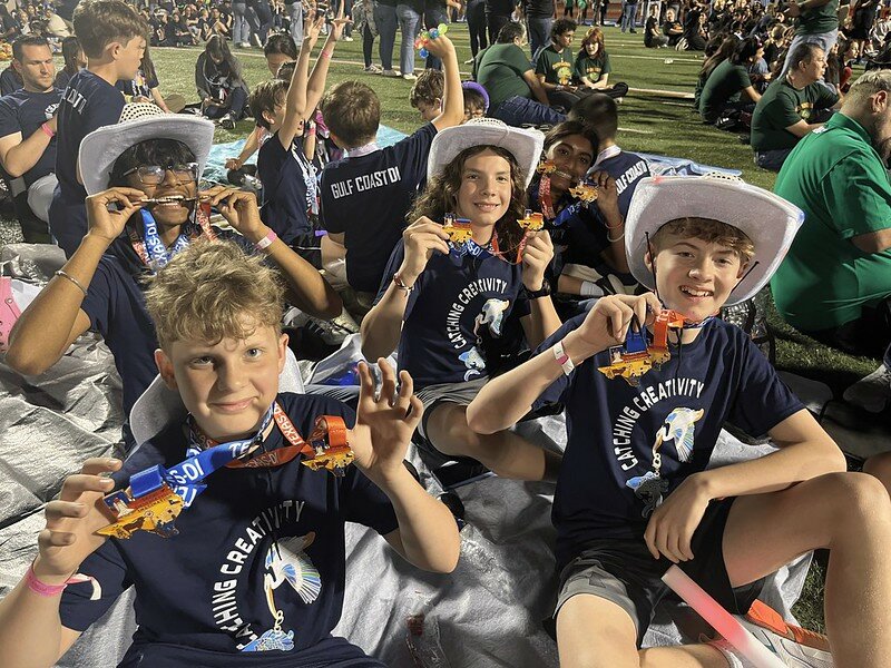 Team DinoMite, comprised of students from Beck, McMeans and WoodCreek junior highs, will be among the 12 Destination Imagination teams representing Katy ISD at the Destination Imagination Global competition in Kansas City in May.
