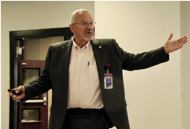 Royal ISD Superintendent Rick Kershner, shown at an April 28 bond oversight committee meeting, has announced plans to retire in December.