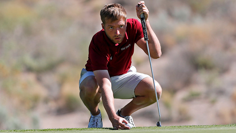 MGOLFThomasDAY3REGIONAL -- Freshman Aidan Thomas had a strong tournament in his hometown of Albuquerque, playing in front of his friends and family in the NCAA Southwest Regional.