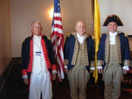 Left to right are Sons of the American Revolution Gadsden Chapter members Samuel Bradley, compatriot; Robert Northrup, past chapter president and current genealogist; and James Northrup, chapter compatriot.