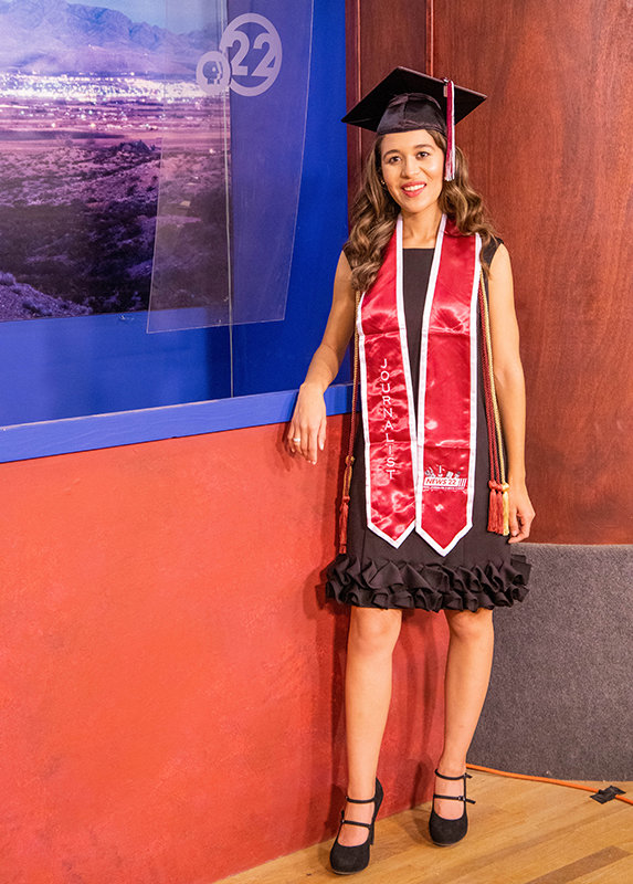 Rosemary Montañez will earn a bachelor’s degree in journalism and media studies from New Mexico State University Saturday, Dec. 11. More than 600 Aggies will participate in NMSU’s fall 2021 undergraduate commencement ceremony at the Pan American Center.