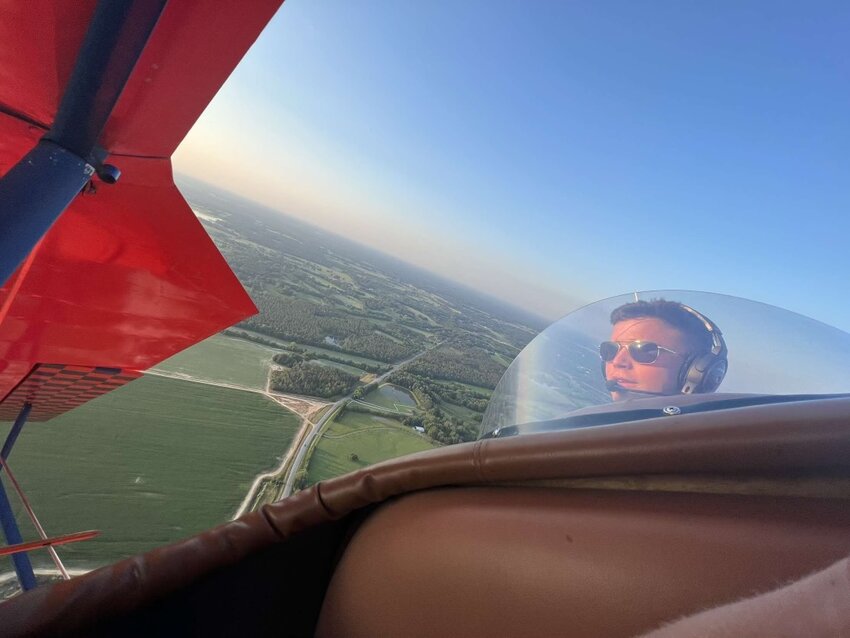 Karlton Holcomb comes from a long line of aviators and had his first solo flight when he was 16 years old.