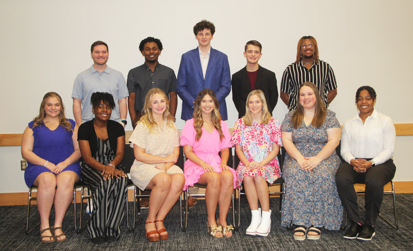 Pictured is the 2024 Holmes Ridgeland Campus Hall of Fame. They are (front row, left to right) Analise Johnson, Camille Scott, Presleigh Powers, Brooke Barron, Tori Dew, Mary Katherine Hamilton, Jaycelyn Russ, (back row, left to right) Graham Lambert, Cedravious Davis, Colin Crosby, Jaden Gonzalez and Patrick Vallean.