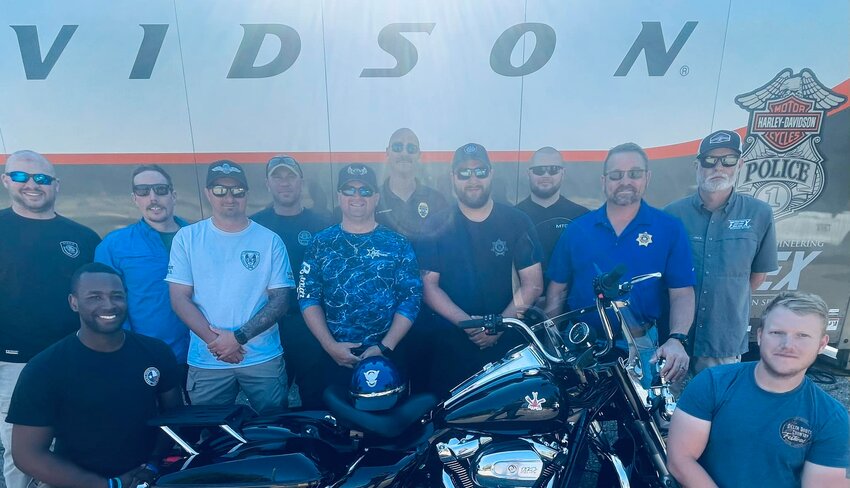 Congratulations to Officer Christian Venzen (pictured bottom left) and Officer Tristan Ainsworth (pictured bottom right) for the successful completion of Texas A&M’s Extension Services Basic Police Motorcycle Operations course.