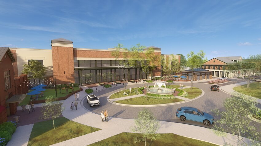 An architectural rendering shows what Spinners, a 120,000 square-foot family entertainment center, will look like once built at The Gallery.