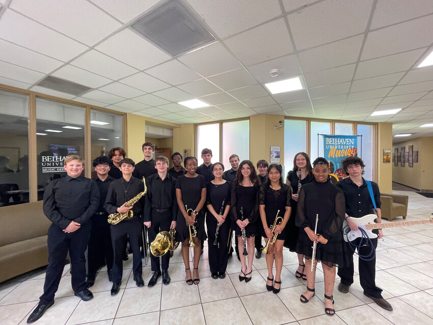 The Spirit of St Joe band recently received an Excellent rating in Concert Performance and a Superior rating in Sight Reading at the MAIS Concert Band Festival at Belhaven University. Band programs from across the state competed in the festival sponsored by the Mid-South Association of Independent Schools. This was the second year the St. Joseph Catholic School band participated. Pictured here are, front row from left: Walt Dickerson, Alex Glass, Jonah Murphy, Maliyah Dillard, Lauryn Blue, Valeria Valdez, Jazmin Tovar, Mackenzie Maberry and Turner Brown. Back row: Jonathan Mai, Brian Maldonado, Atticus Gomez, Clarence Ngong, William Brown, Kingsley Horlings, Nathan Burkhalter and Haley Ward.