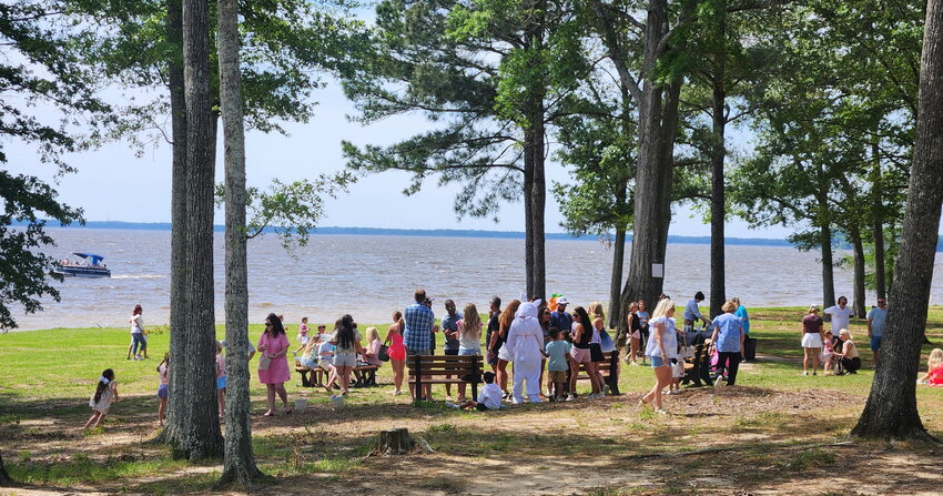 An Easter Egg hunt for Lost Rabbit residences included over 150 parents and children and featured around 1,500 eggs and an appearance form the Easter Bunny, Saturday.