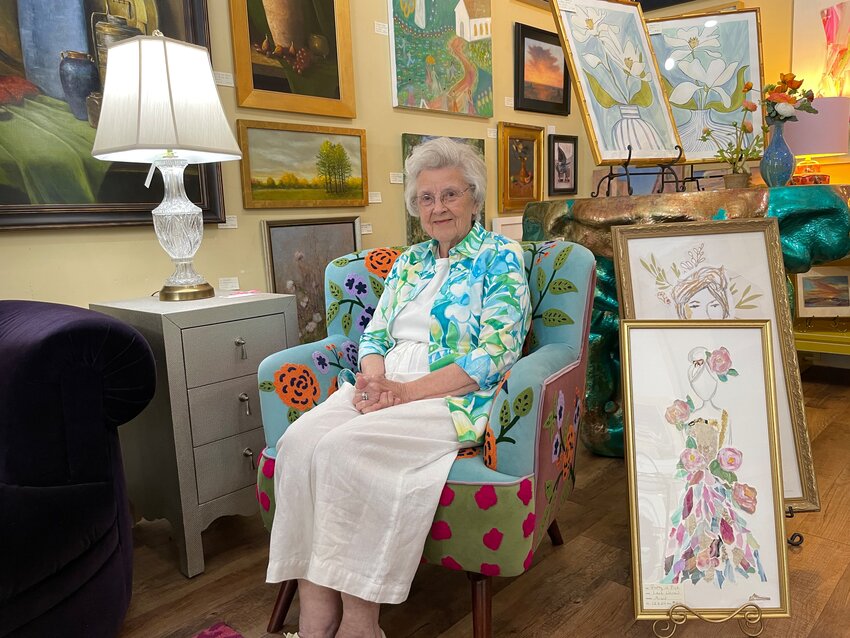 Hilda Westbrook during a recent visit to her friend Paula Jackson’s art gallery off of Highway 51 in Ridgeland.