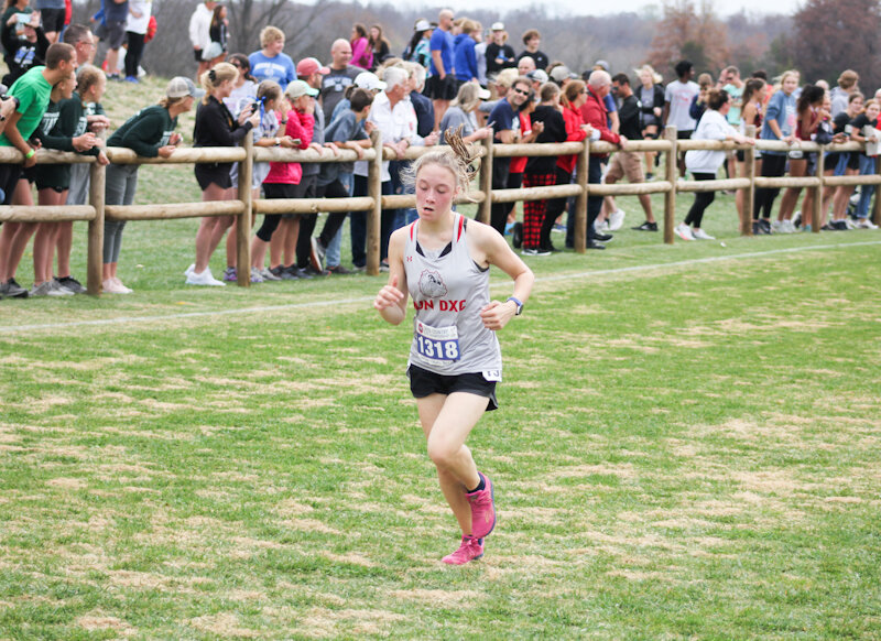 Mexico sophomore Maggie Ramsey runs in the state cross country championships last season.